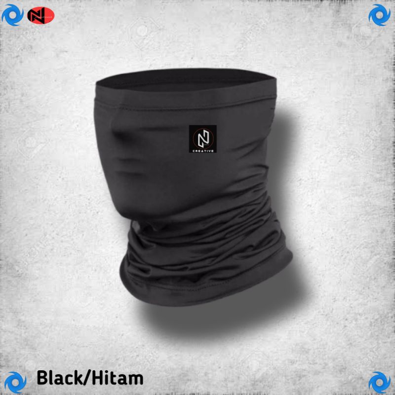 Masker Buff Pengendara Motor Multifungsi Premium-Hitam