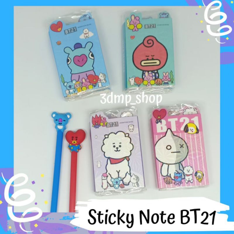 Sticky Note Lipat BT21 BTS Kpop