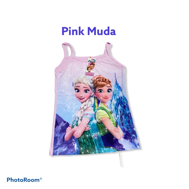 3 PCS SINGLET  ANAK FROZEN / KAOS SINGLET ANAK PEREMPUAN / TANK TOP ANAK PEREMPUAN / TANKTOP ANAK