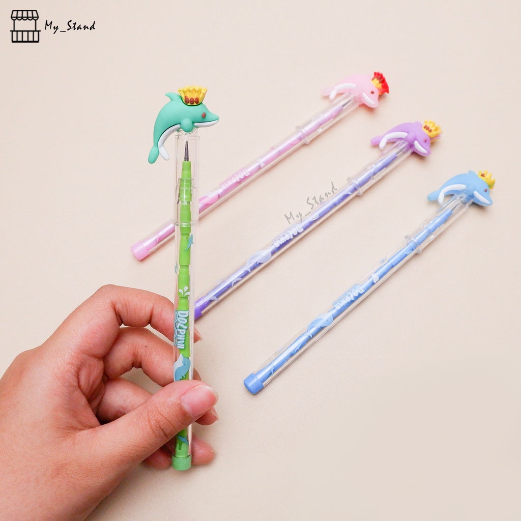 

Pensil Peluru Lumba-Lumba Lantu Benzia Bensia isi refill Pencil Susun lumba dolphin ikan laut