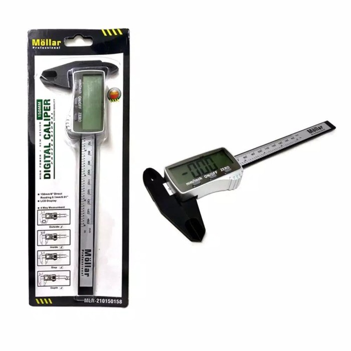 

Sigmat Sketmat Jangka Sorong Digital Plastik Lcd - Mollar 150Mm 6