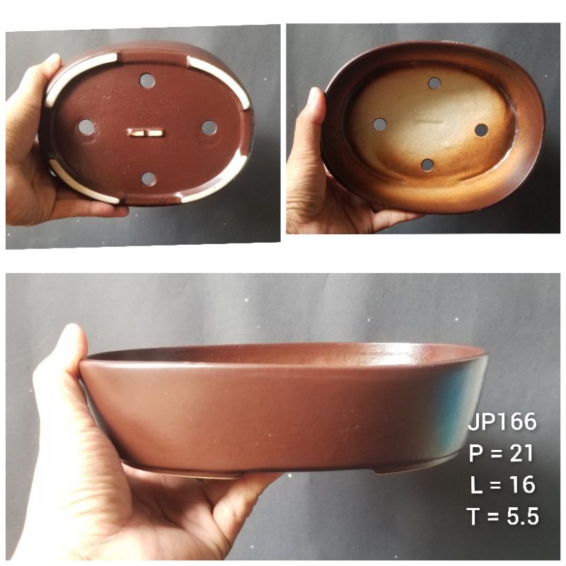 Pot keramik oval JP166