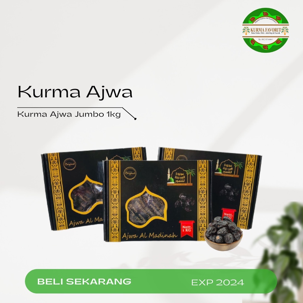 

KURMA AJWA MADINAH JUMBO 1KG