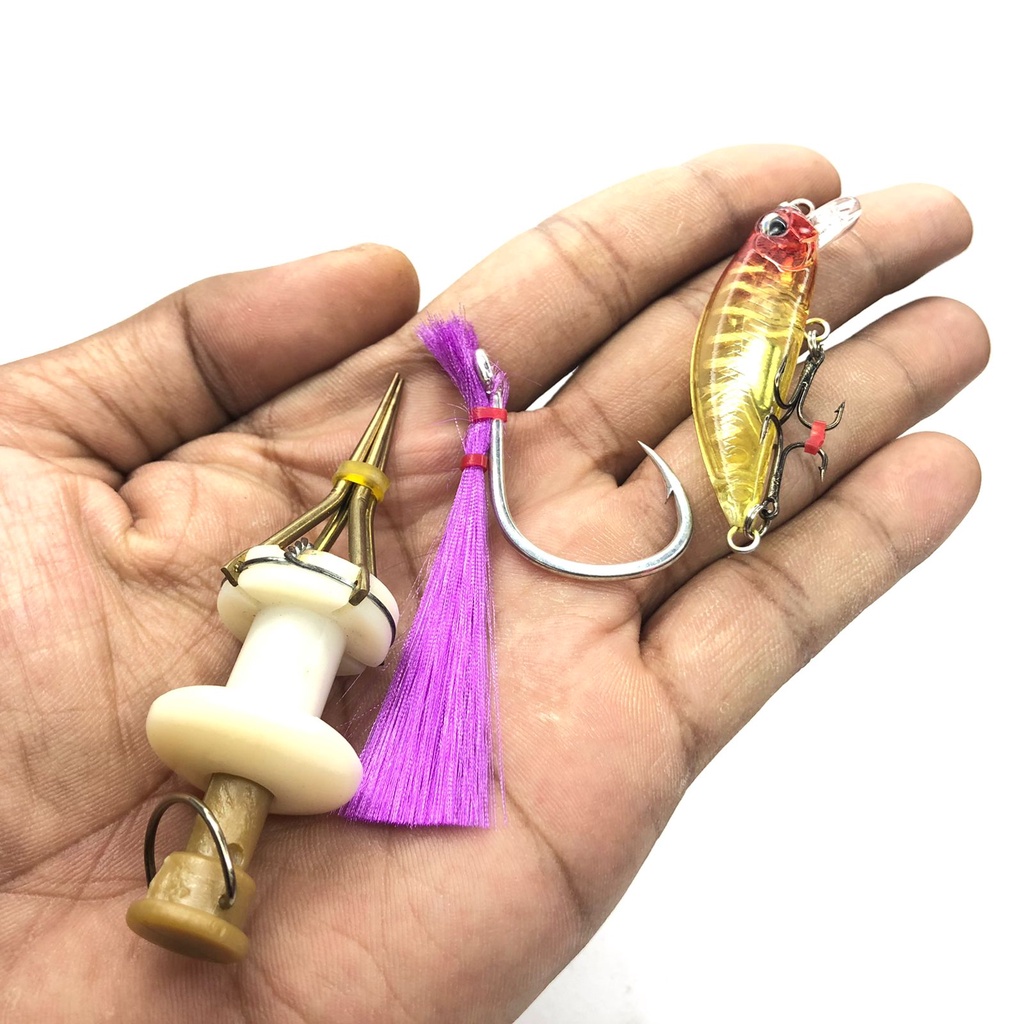 Alat Penjepit Softlure / Cacing Bulu Mutiara Assist Hook lure Fishing