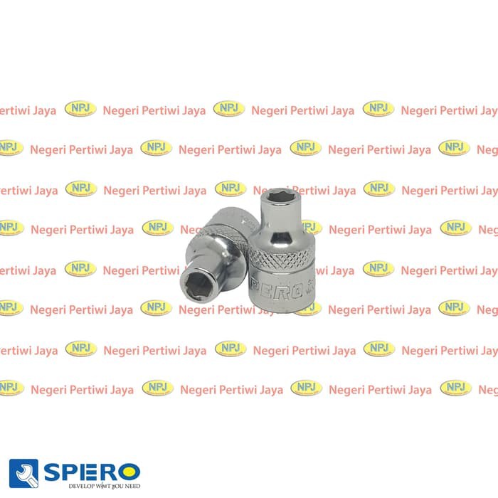 Spero 3/8 Inch Socket 6mm 6pt - Kunci Shock