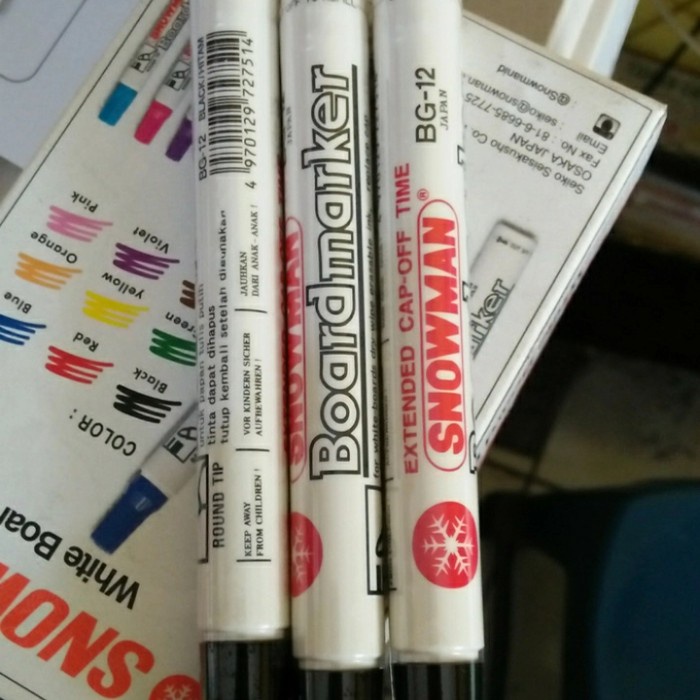 

Aman Spidol Snowman Whiteboard /Lusin -Hitam Trendi