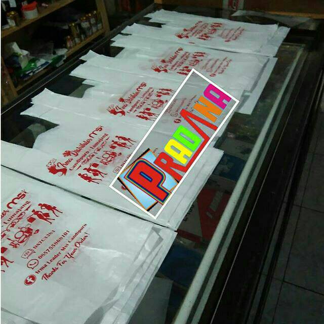 Kresek Sablon Putih kecil