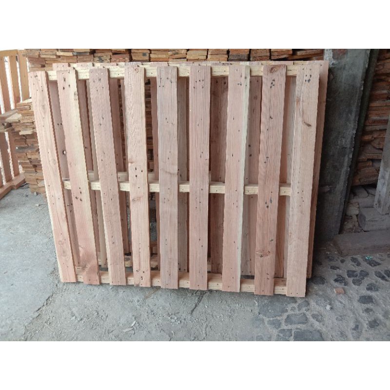 pallet kayu jati belanda untuk dipan 120 vernis