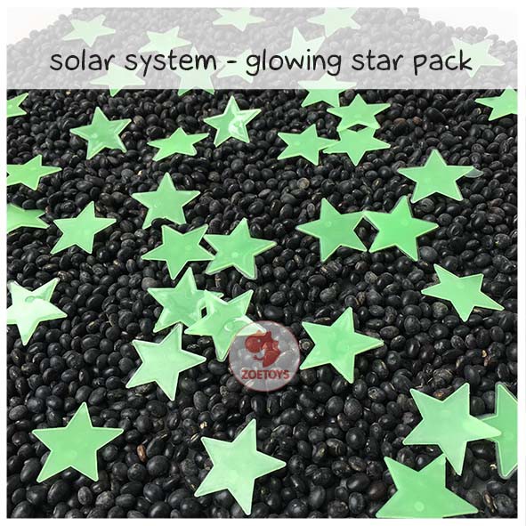 Zoetoys Solar System - Glowing Star Pack | Black Beans |  Mainan Anak