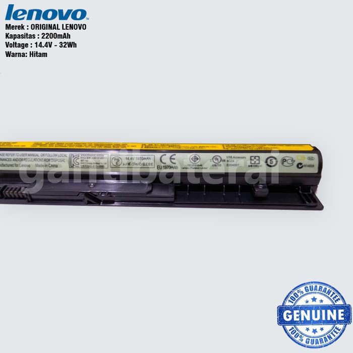 Baterai Laptop Lenovo G400S Original