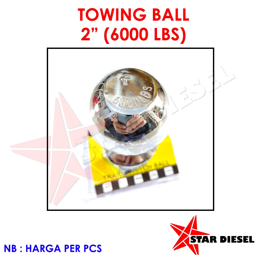 TEMPAT TARIK MOBIL BOLA TOWING BALL TOWING BUMPER BESI TARIKAN BOLA BESI BESAR SIZE 2 INCH 6000LBS