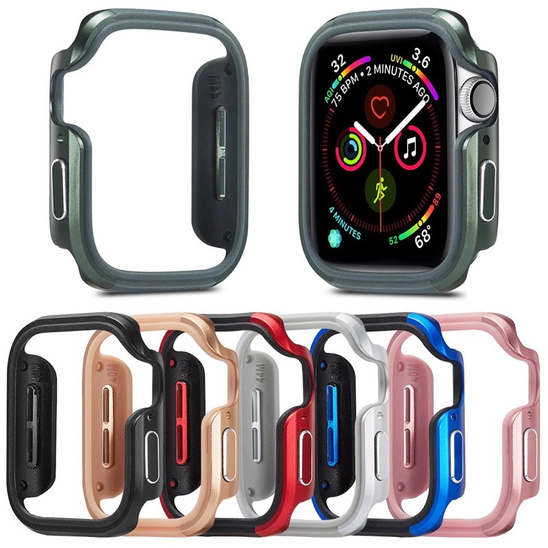 Metal Armor allumunium case apple watch 40mm 44mm bumper cover iwatch series 5 6 protector casing machined