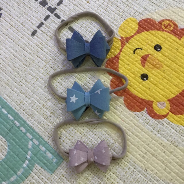 Preloved Ribbon Madness Cross Stiff Bow