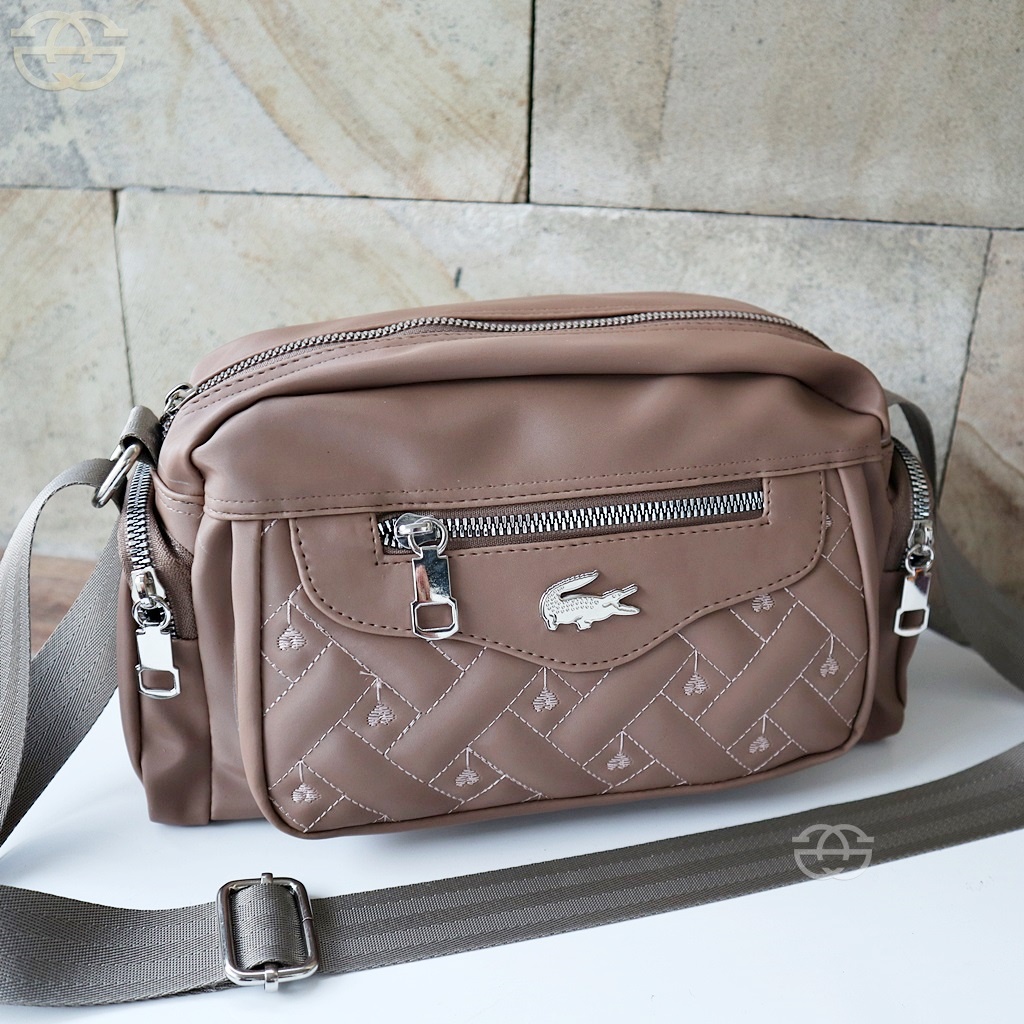 AKACI tas selempang wanita 4 ruang terbaru sling bag cewek korea nilon super AK6836 THR-2