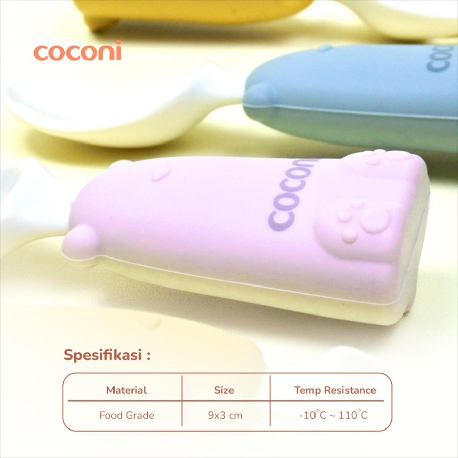 Coconi Little Bear Fork &amp; Spoon Set / Sendok Garpu Makan Bayi