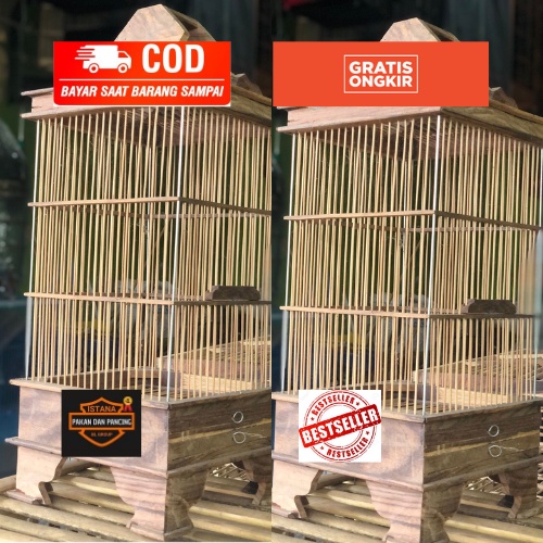 KANDANG PLECI/KURUNG BURUNG PLECI/SANGKAR KECIL/KURUNG KECIL/SANGKAR KAYU UNTUK BURUNG KECIL