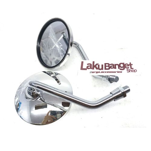 Spion Fazzio Model Bulat Chrome pendek dan medium