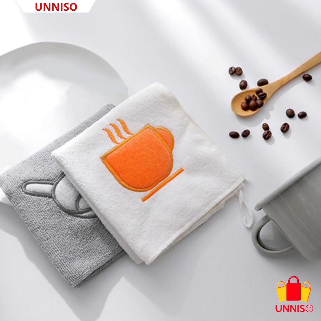 UNNISO - Kain Lap Handuk Dapur Lap Tangan Microfiber KL1