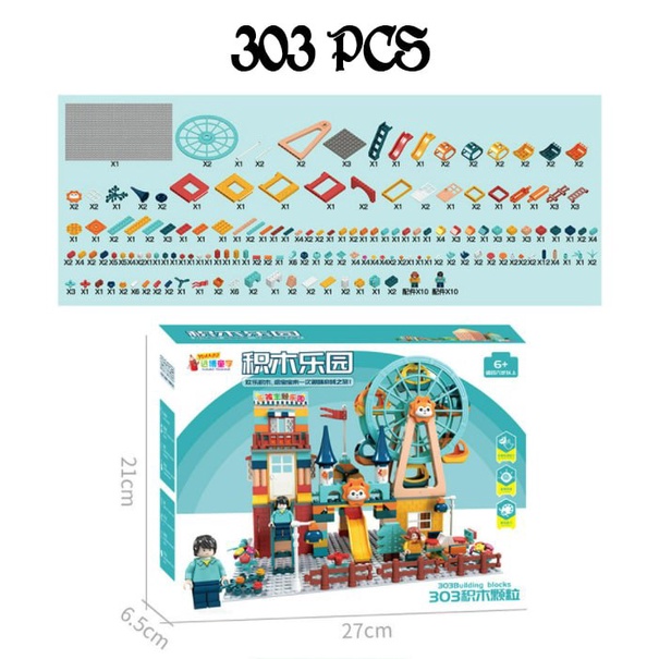 Mainan Theme Park Block Paradise 303 pcs