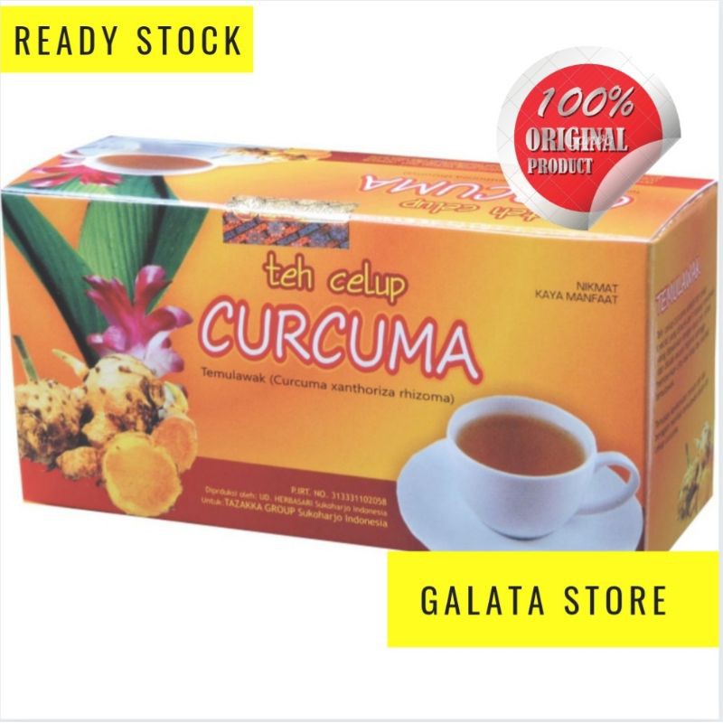 

Minuman temulawak | Teh Curcuma Tazakka HALAL BPOM isi 20 Kantong Teh Celup | Teh Temulawak