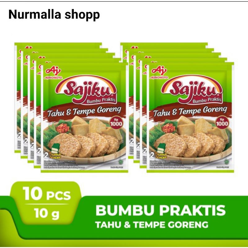 Sajiku®Bumbu Tempe &amp; Tahu Goreng 10 X 10GR