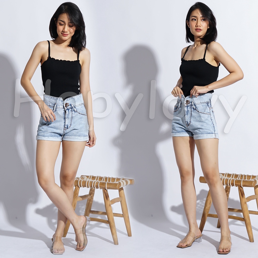 HOPYLOVY Hot Pants Celana Jeans Pendek Wanita Hotpants Helena