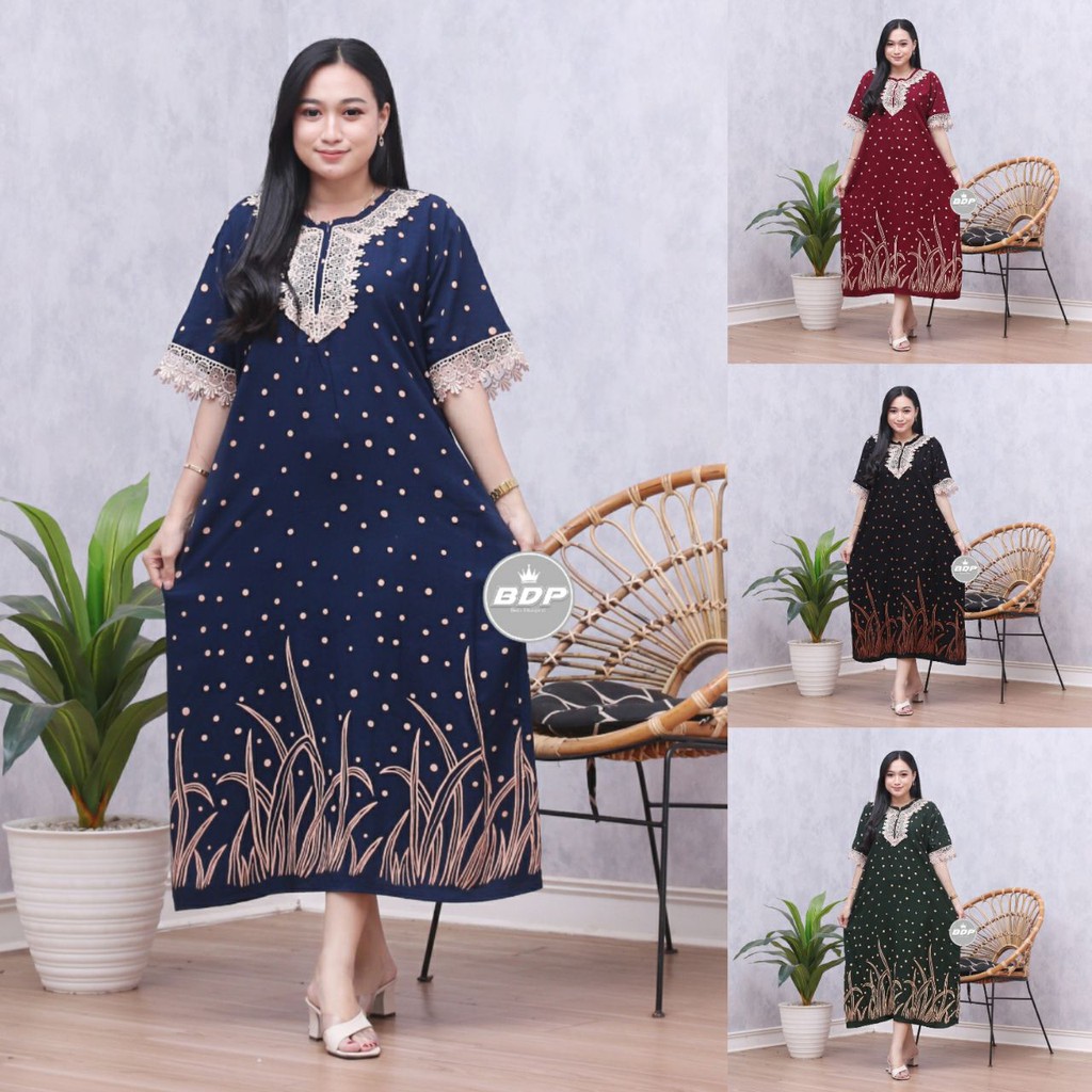 Dianputri - Daster Arab Zeema | Rayon Super Grade A | Resleting Depan Busui | Renda Milo Ori-2