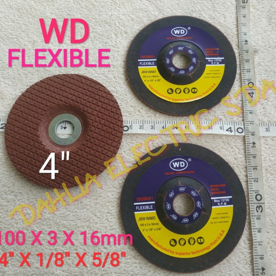 BATU GERINDA FLEXIBLE WD 4 INCH