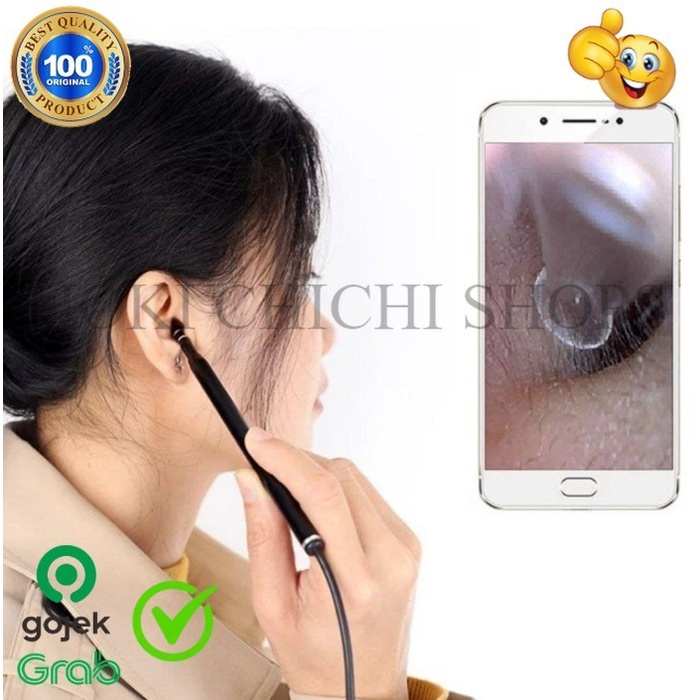 Korek Kuping pembersih telinga dengan kamera dan LED ORIGINAL CC