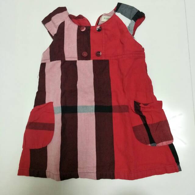 burberry ori dress anak second bekas pakai 9 sampai 24 bln