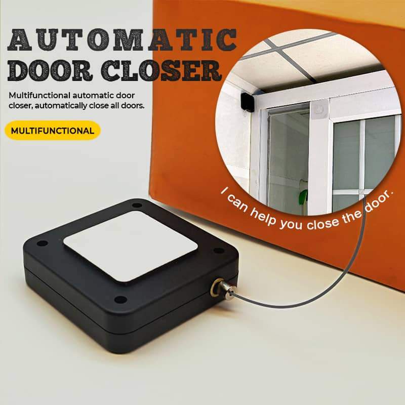 Door closer Penutup Pintu atau Jendela Otomatis Auto Door Closer Punch free MOONBIFFY Tutup Pintu Otomatis Automatic Door Closer 800G - MO-206 Pull Automatic Sensor Door Closer Adjustable Surface Mounted Automatic Closing Fire Rated Door Closer