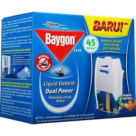 BAYGON liquid elektrik satu pemanas dan satu isi ulang  cair 33ml