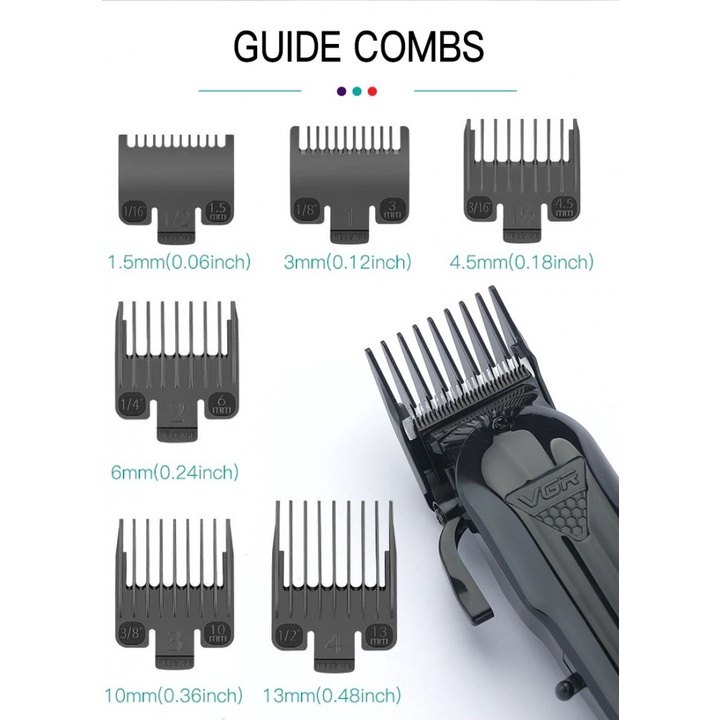 133 Cukuran Rambut VGR V-282 - Hair Clipper Stainless Steel Rechargeable Cordless