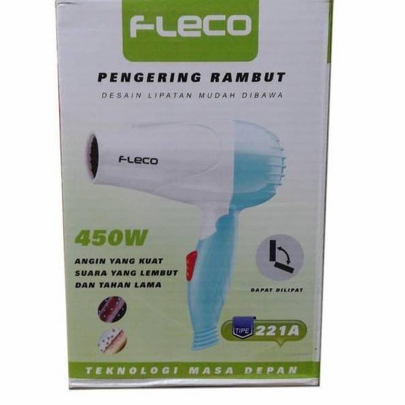 Bisa COD!!! Hair Dryer Pengering Rambut Travel Fleco-221A Design Modern Dengan Kecepatan Kencang Hemat Daya