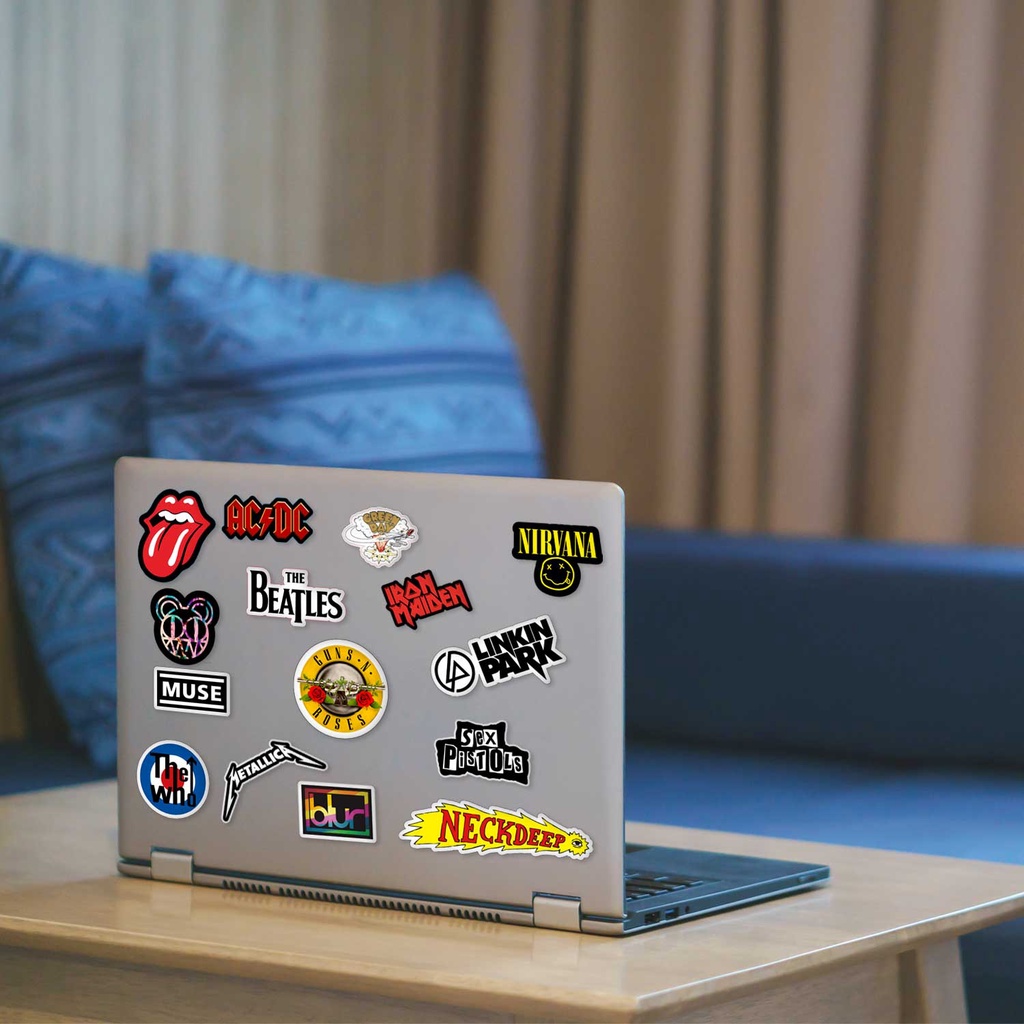 Stiker Aesthetic BAND ROCK METAL STIKER BAND | STIKER TUMBLER HP | STIKER LAPTOP