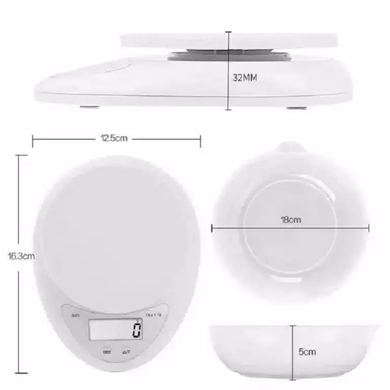 TIMBANGAN DIGITAL MANGKOK -  Timbangan Kue Dapur Mangkuk Digital Elektronik Electric B05