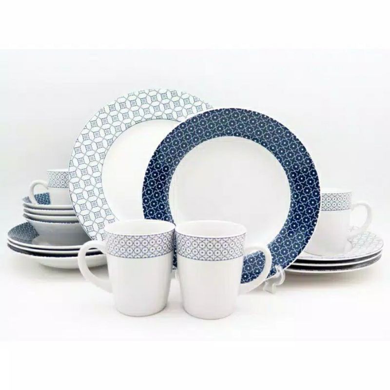 Dinner set Blue star isi 16/ piring makan set/ piring makan/ set piring makan