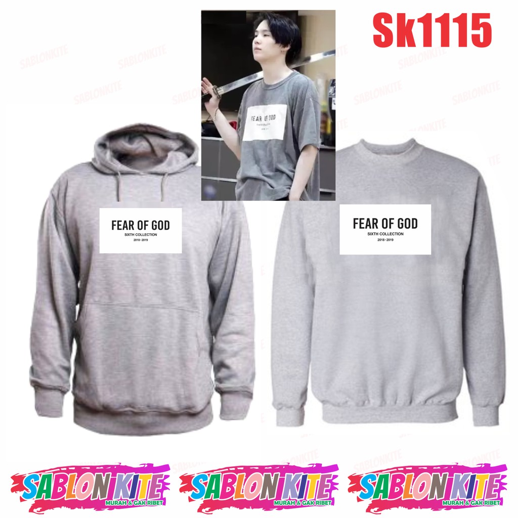 MURAH!!! SWEATER HOODIE SuGa fear of godd unisex sk1115 combed 30s