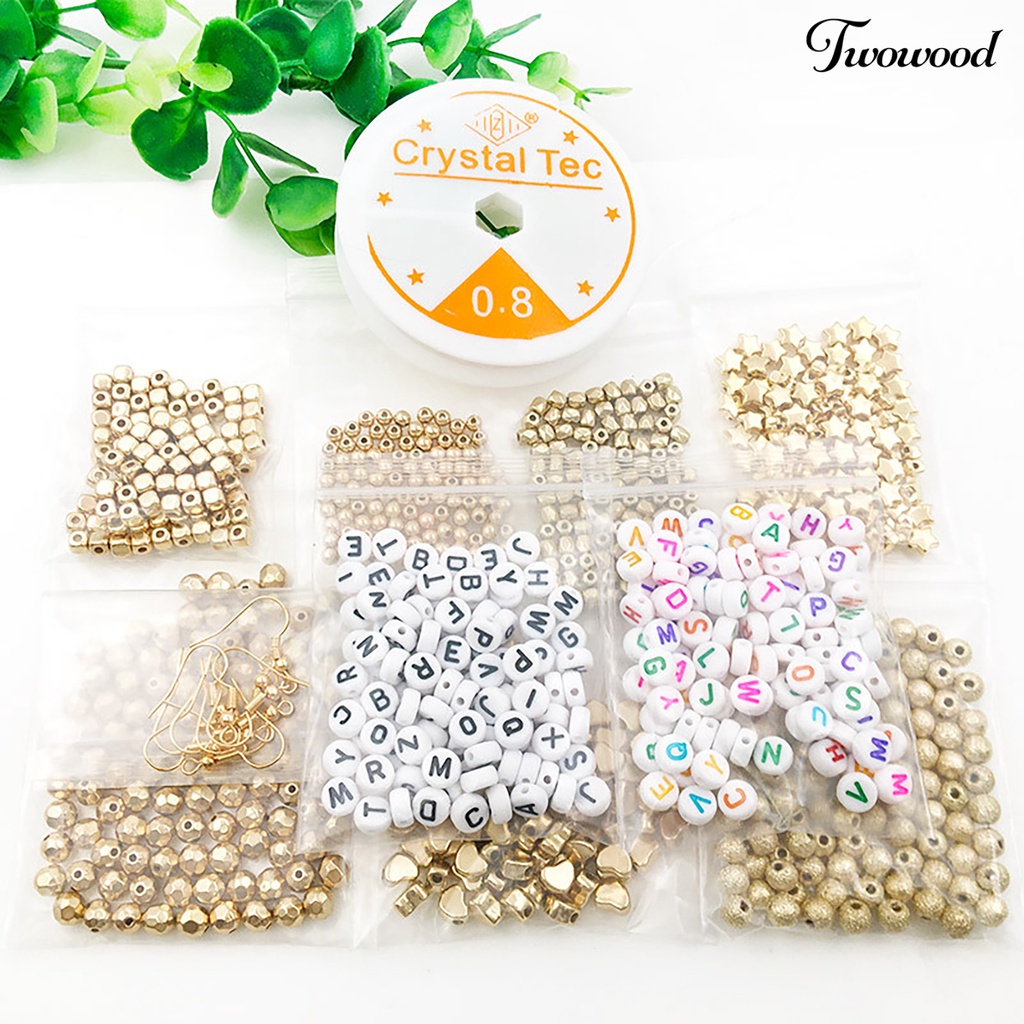 Twowood 919Pcs/Set Beads Kit Charming Easy to Operate Acrylic Adding Vitality Beads for Kids