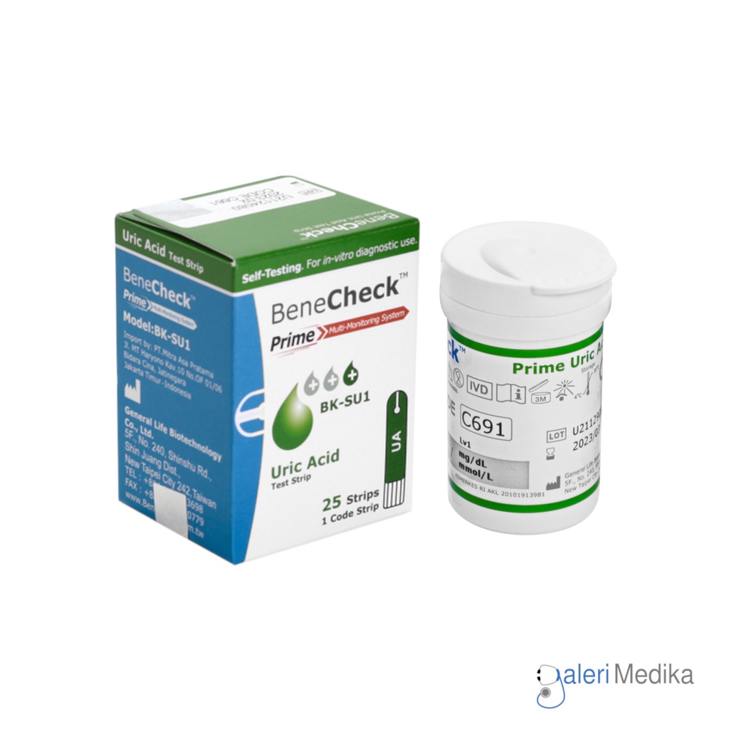 Benecheck Prime - Test Strip Asam Urat