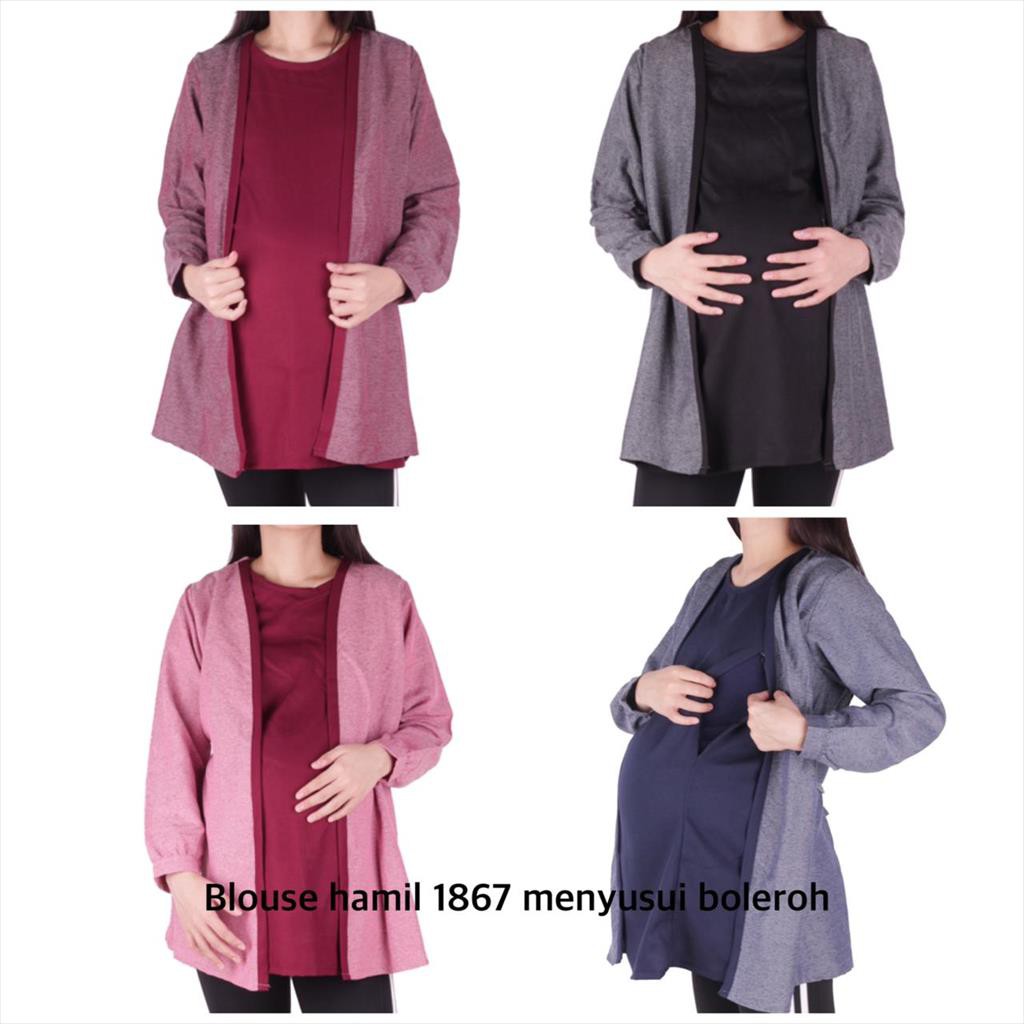 Blouse Hamil 1867 Menyusui Boleroh