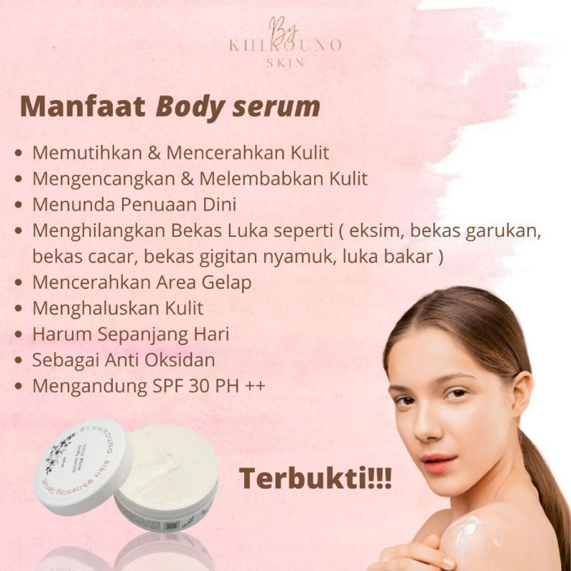 Whitening body serum by khikouno skin