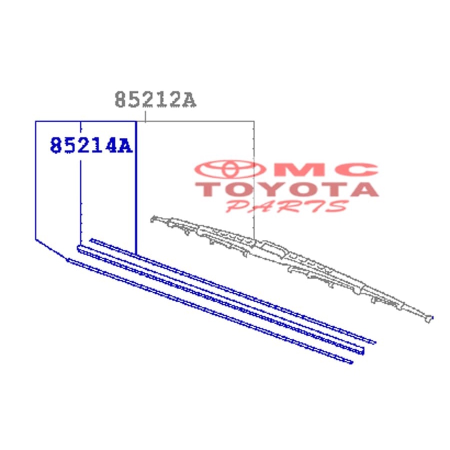Karet Rubber Wiper Depan Kanan Etios 85214-0D340