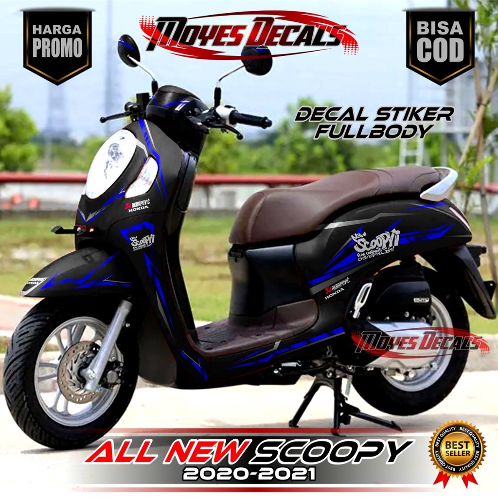 Decal Stiker All New Scoopy - Matrixline Biru
