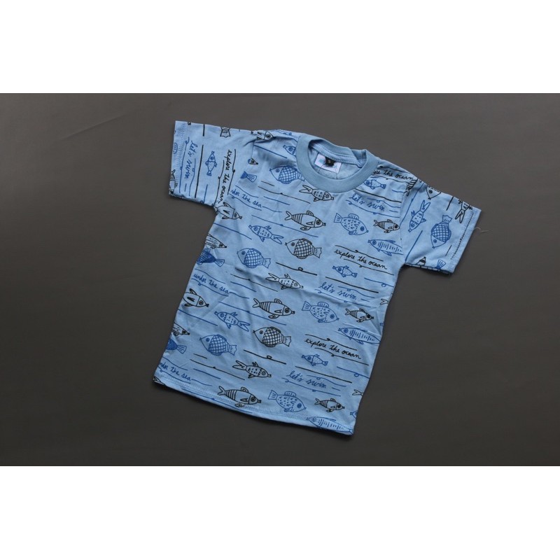 Couple Anak FISH Dress Kaos T Shirt Singlet Fullprint | Daster anak | kaos anak | kutung anak