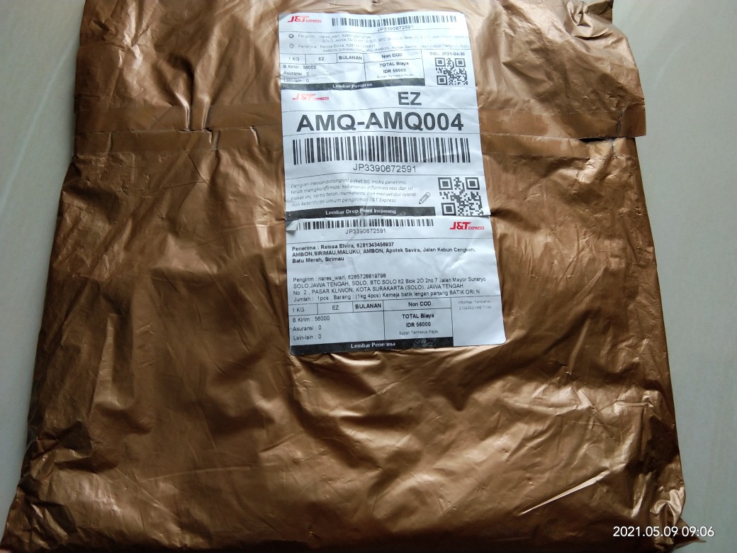 (1kg=4pcs) Kemeja Batik Lengan Panjang Batik Ori Nareswarisekar Manuk Batik Solo Seragam Batik