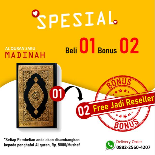 Al Quran Saku Madinah + Bonus