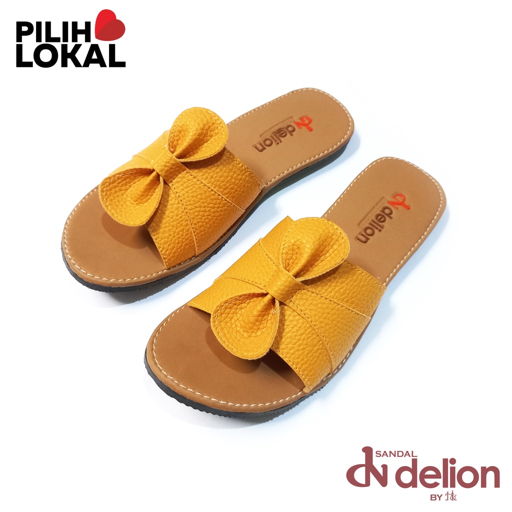 Sandal Wanita Terbaru Slop Flat Sol Karet Anti Licin Motif Bunga Cantik - Sandal Wanita Murah dan Bagus Kekinian - Sandal Papirut Pita Kulit Wanita - Sandal Kulit Jeruk - Sandal Cewe Slop - Sandal Teplek Cewek Lebaran - Sandal Perempuan Karet Empuk