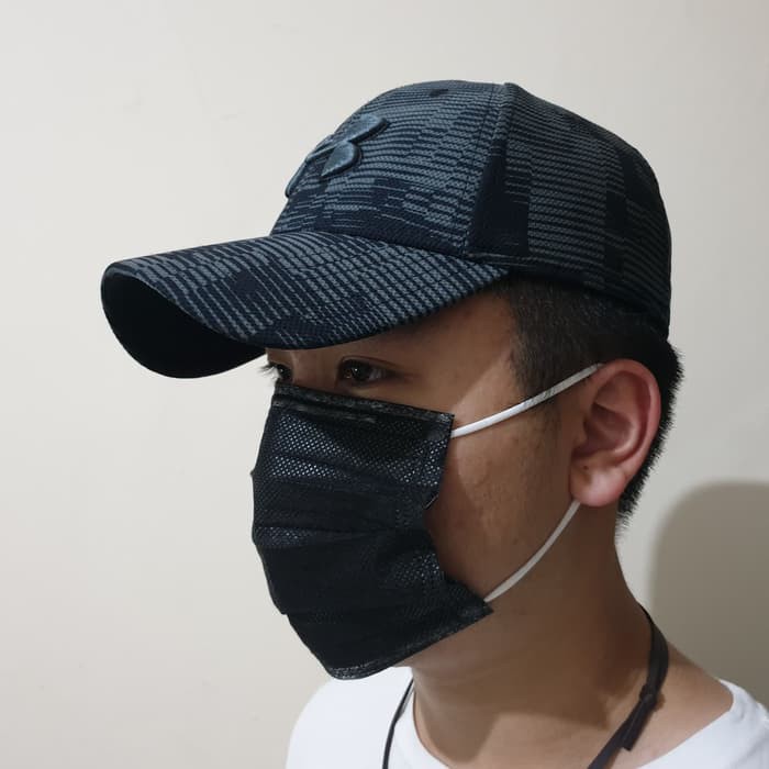 masker hitam carbon aktif face mask utk salon mobil dan auto detailing
