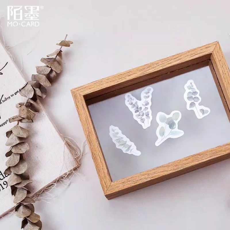 Sticker daun tanaman plant leaf stiker lucu cute kawaii scrapbook kpop